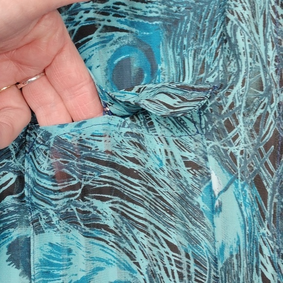 Rebecca Malone women's 3/4 sleeved button down blouse size XL - Picture 3 of 13